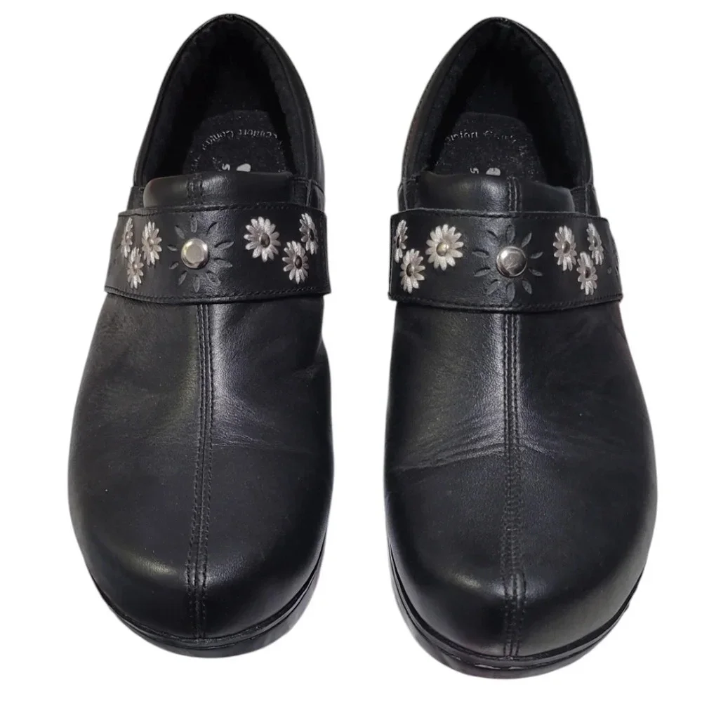 Spring Step Black flower clogs - Picture 3 of 5
